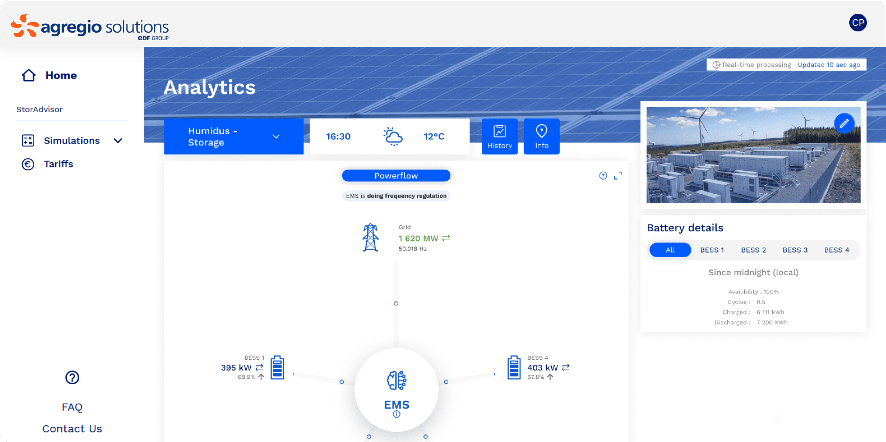 Screenshot of the Analytics product